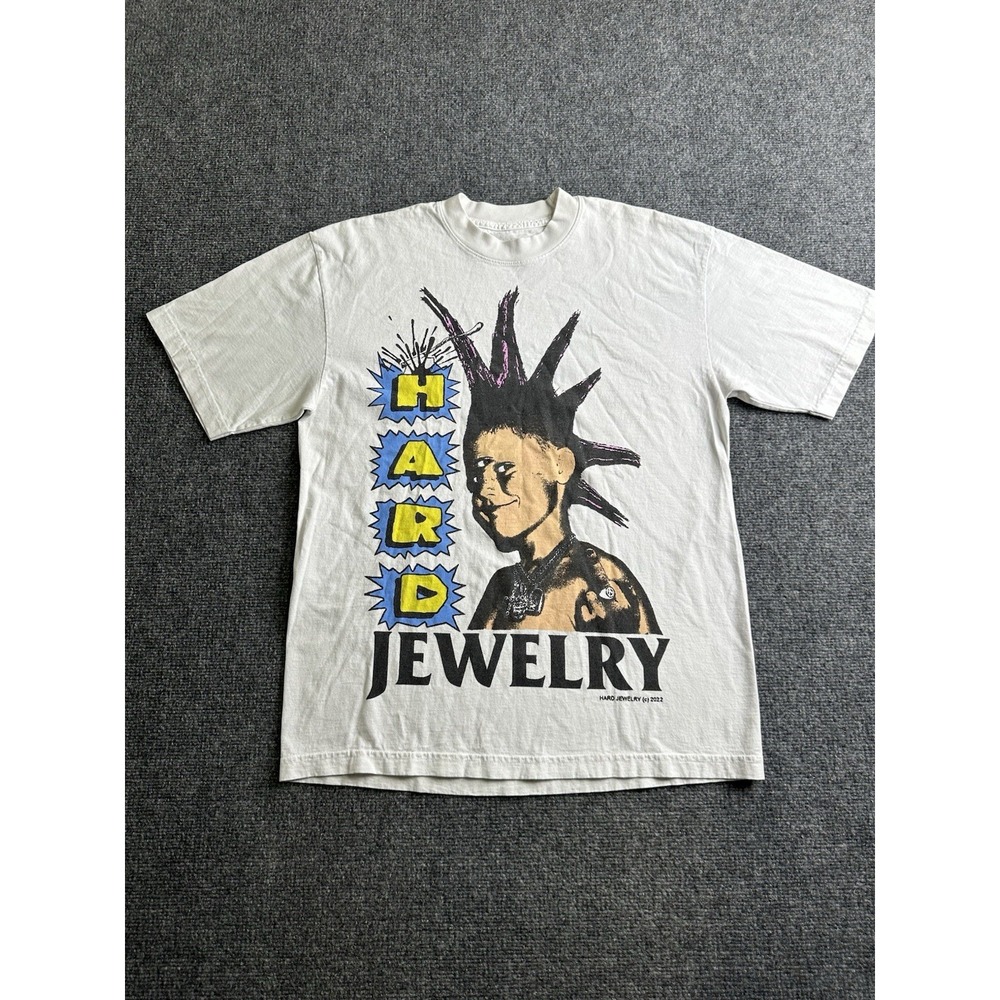 Mens 2022 Hard Jewelry 5 Year Anniversary T-Shirt White, Size M - Picture 1 of 4